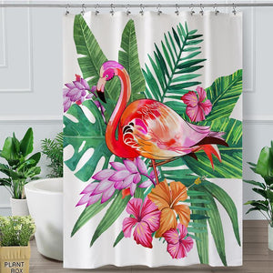 Tropical Famingo SSR013125232 Shower Curtain
