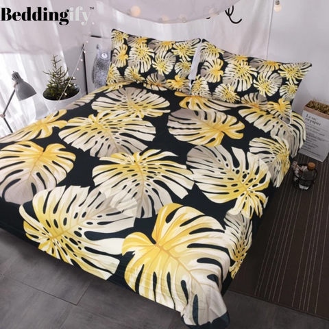 Image of Tropical Leaf Comforter Set - Beddingify