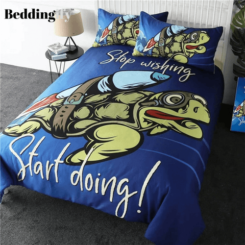 Image of Rocket Turtle Comforter Set - Beddingify