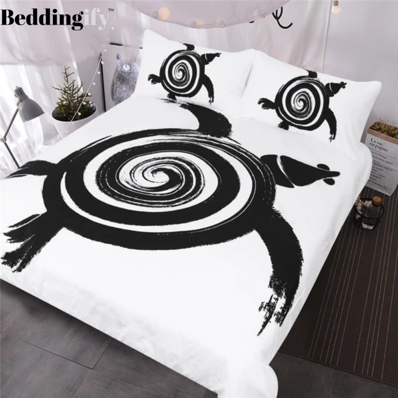 Ink Painting Turtle Comforter Set - Beddingify