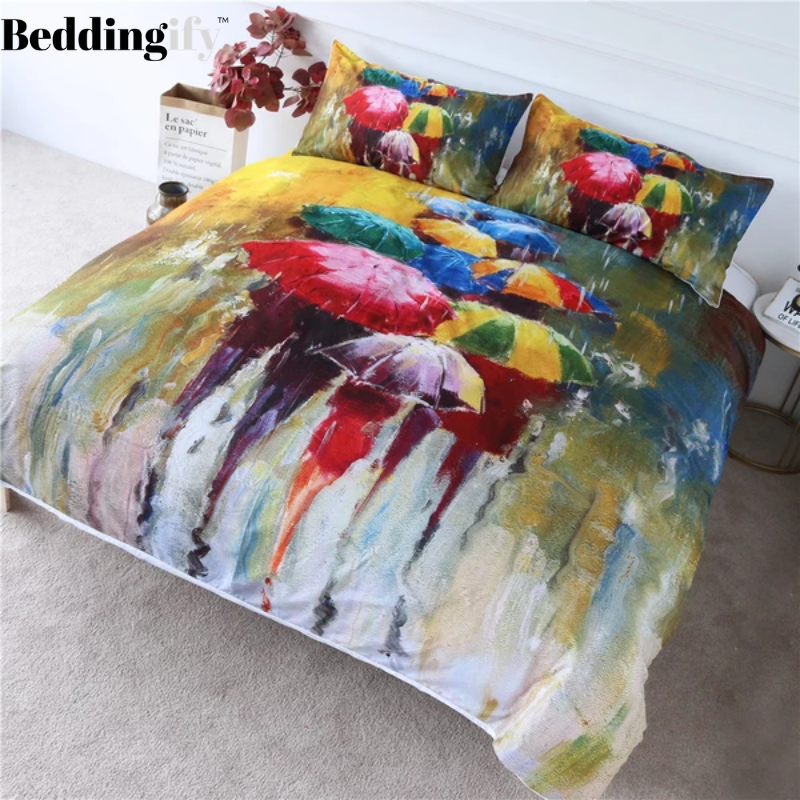 Colored Umbrella Bedding Set - Beddingify