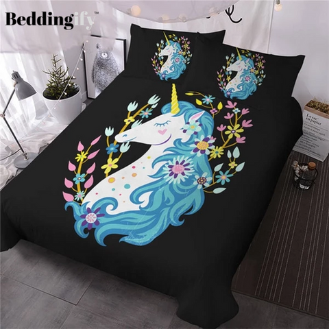 Image of Cute Magical Unicorn Comforter Set - Beddingify