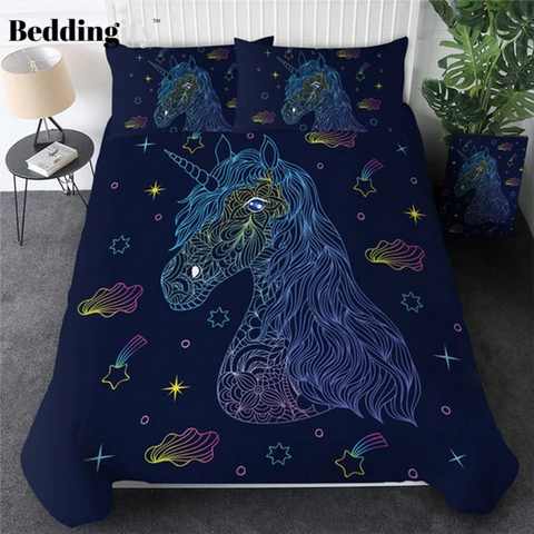 Image of Floral Unicorn Comforter Set - Beddingify