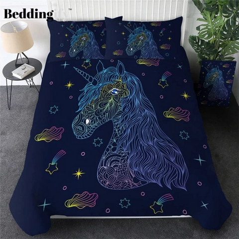 Image of Floral Unicorn Bedding Set - Beddingify