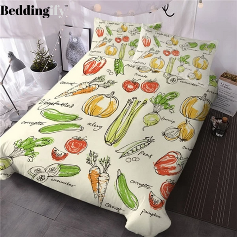 Image of Vegetables Fruits Comforter Set - Beddingify