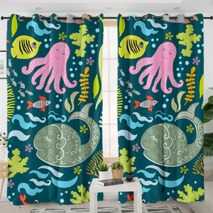 Marine Life 2 Panel Curtains