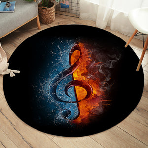 Treble Clef SW1370 Round Rug