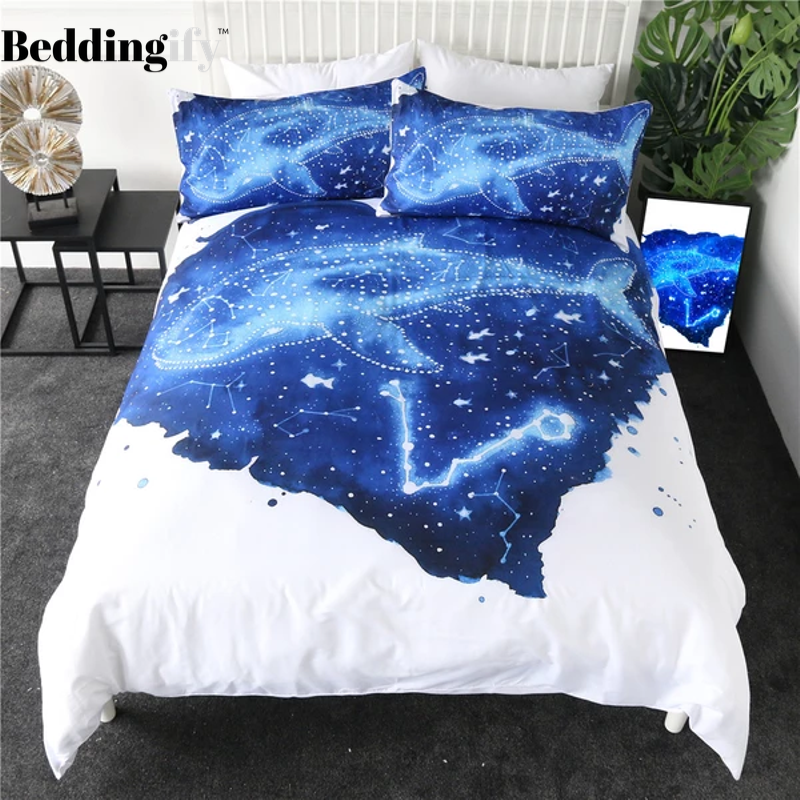 Whale Star Zodiac Bedding Set - Beddingify