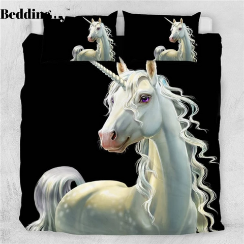 Image of White Unicorn Comforter Set - Beddingify