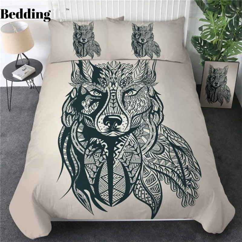 Colorful Wolf Bedding Set - Beddingify