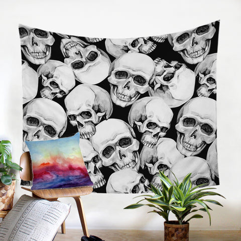 Image of Skull Pile SW1166 Tapestry